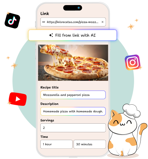 Importing a recipe from a link with AI in the YouMealPlan app