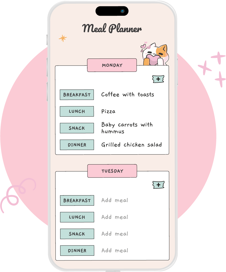 YouMealPlan weekly menu on a phone